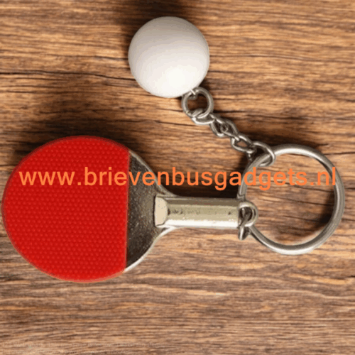 Sleutelhanger Tafeltennis PingPong Rood