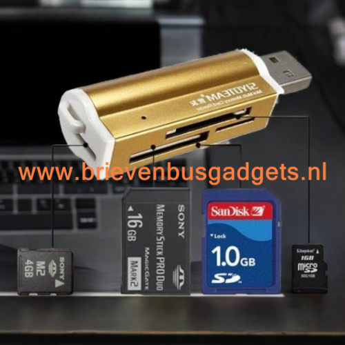 Sleutelhanger USB All in 1 Multi Memory Card Reader for Micro SD MMC SDHC TF M2